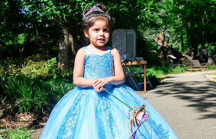 little princess in blue dress