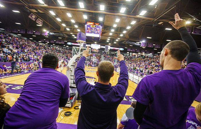 basketball game view from stands