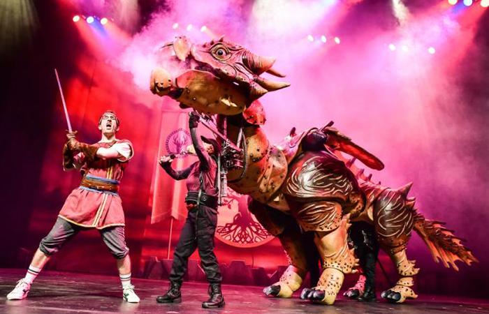 Dragons and mythical beasts performance shot